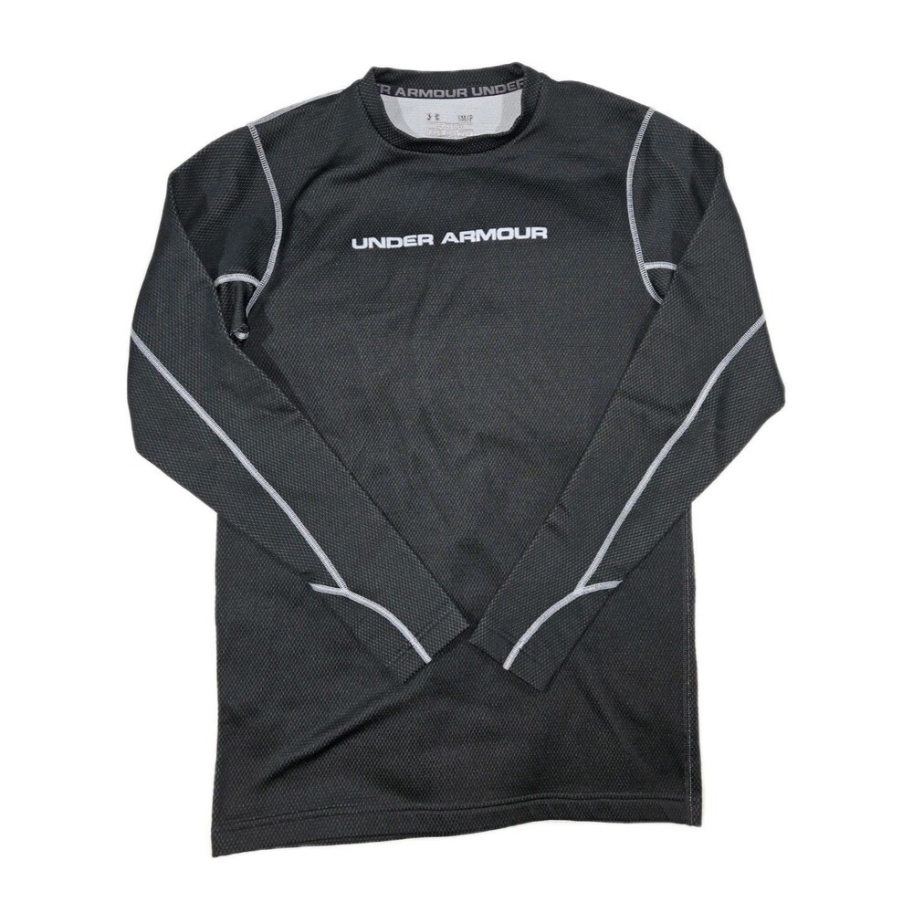 Mens Under Armour ColdGear Long Sleeve T Shirt Black Small